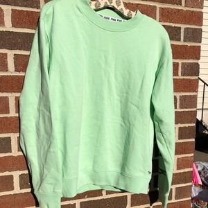 Bright light green pullover yoga sweater